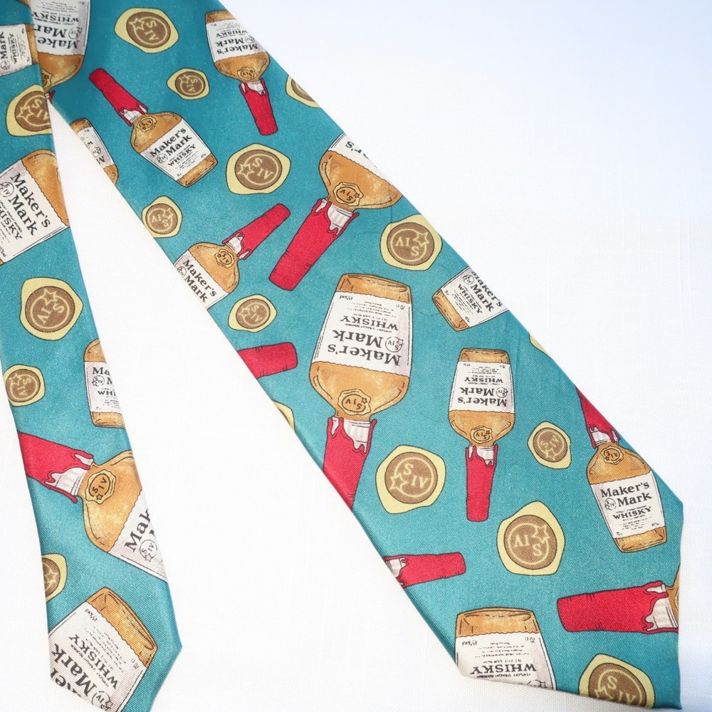 Makers Mark Whiskey Silk Necktie